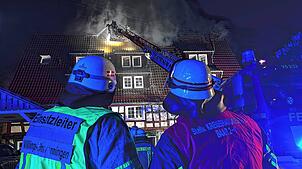 Die Feuerwehr Villingen Schwenningen bei einem Brand in Mühlhausen. Im neuen Gebäude sollen die Einsatzkräfte unter anderem für größere ...