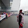 Bereits im Januar hatten Beschäftigte in Friedrichshafen protestiert – hier vor dem ZF Forum.