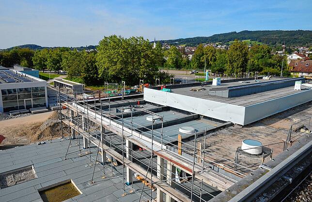Blick auf die Baustelle am BZM.