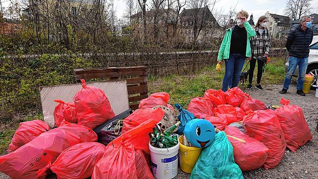 Bei der Müllsammel-Aktion im April 2021 haben Freiwillige rund 170 Kilogramm Müll in zwei Stunden gesammelt.