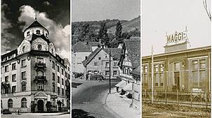 Ob das Central Hotel Schweizerhof in der August-Ruf-Straße (links), der Hohgarten (Mitte) oder das Maggi-Werk (rechts): Die Stadt Singen ...