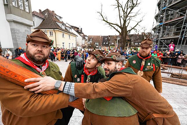 Bild 32: Narrenbaumstellen auf dem Radolfzeller Marktplatz