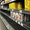 Bleibt bei großer Nachfrage nicht aus: Lücken im Supermarkt-Regal.