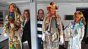 Die drei Hansel aus dem Fürstenberg-Depot (von links): Das von Fürst Joachim, das des heutigen Fürsten Christian und das, das der ...