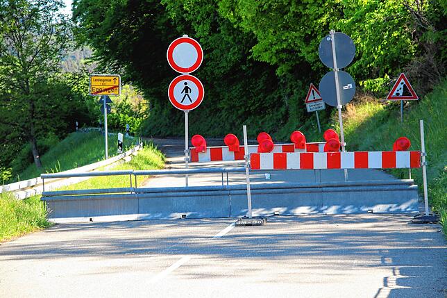 Der auch bei Radfahrfern beliebte Grenzübergang in Eggingen nach Wunderklingen ist komplett geschlossen.