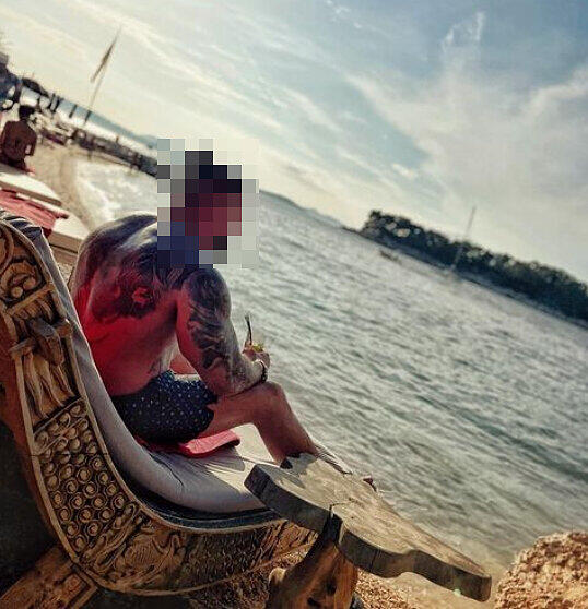 Nermin C. eine Woche vor seiner Verhaftung am 24. August 2022 beim Urlaub in Kroatien.
