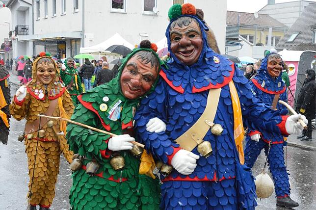 Bild 9: Bilder vom Narrensprung beim Ringtreffen des Alemannischen Narrenrings (Teil 3)