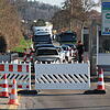 Der Verkehr staut sich am Zollamt Jestetten-Hardt.