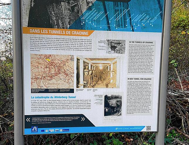 Eine Tafel an der einstigen Front erzählt, was am 4. Mai 1917 Winterberg geschehen ist.