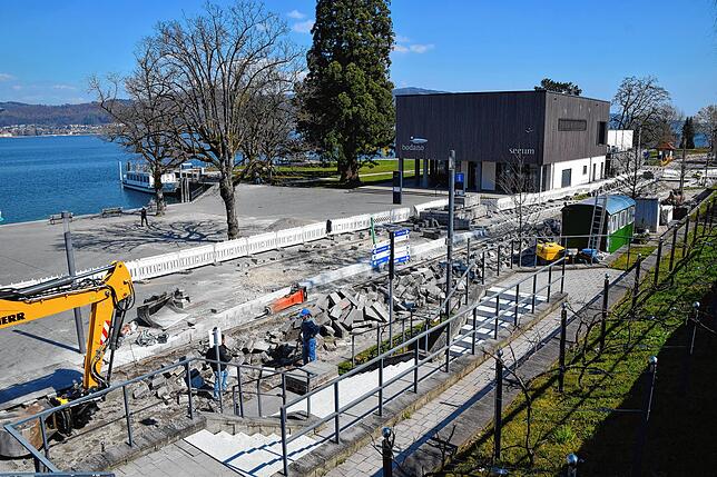 Gesamtblick auf die Baustelle.