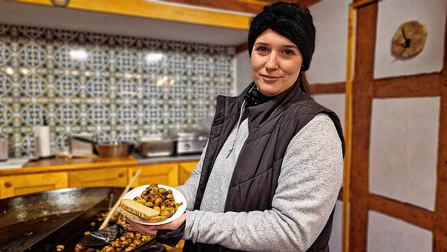 Angelina Geissler ist mit einem ganz neuen Stand auf dem Markt am Start. Hier gibt&lsquo;s Vegetarisches.