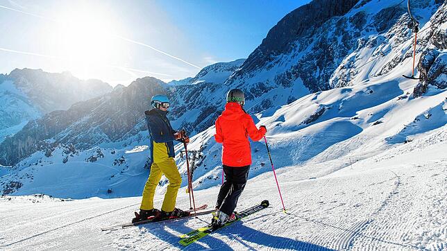 Die Skisaison in den Alpen hat begonnen.