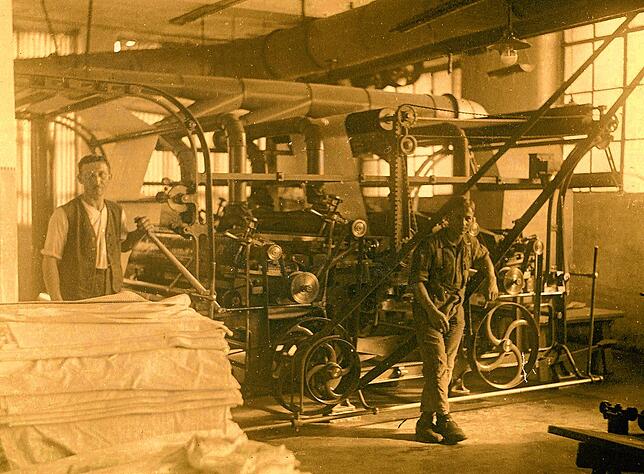 Blick in die Brenneter Ausrüstung der MBB um 1920: Das Foto machte der Hobbyfotograf Erwin Bächle. Er arbeitete in der MBB und starb 1932.