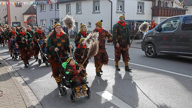 Bild 22: Seenarrentreffen in Dettingen: Auf dem Dorfplatz steht jetzt der Narrenbaum