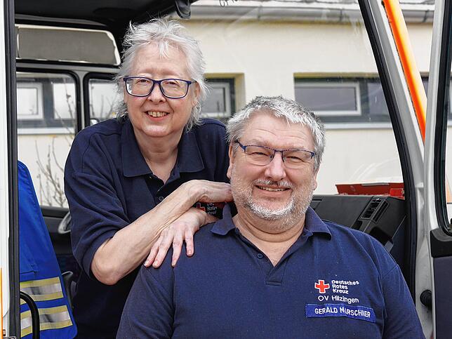 Sylvia Halamoda-Marschner und Gerald Marschner engagieren sich fürs Deutsche Rote Kreuz.