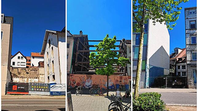 Die Baulücken rund ums Schnetztor fallen schnell ins Auge (von links): Bodanstraße 34, Kreuzlingerstraße 14/16 und rechts neben der ...