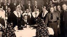 Mitglieder der örtlichen NSDAP und des Stockacher Narrengerichts bei einem Empfang im Jahr 1934. Versuche der Einflussnahme fanden schon ...