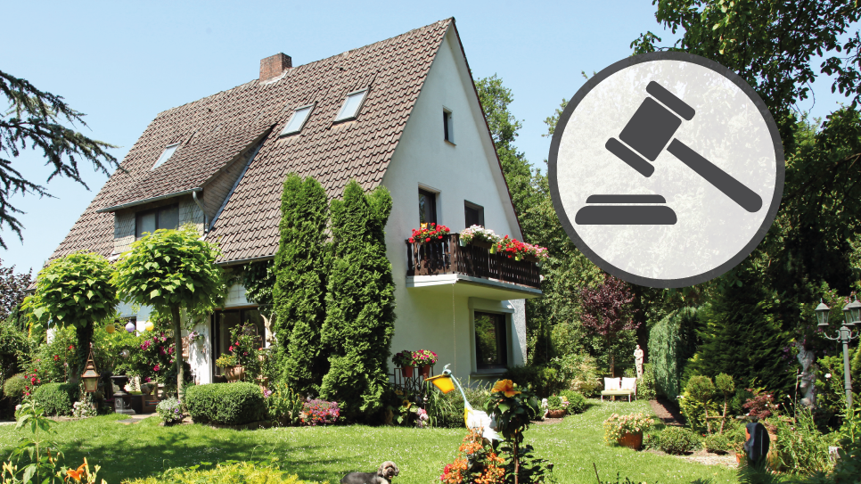 Symbolfoto eines Hauses. In der Region kommen immer wieder Häuser und Wohnungen bei Zwangsversteigerungen unter den Hammer.