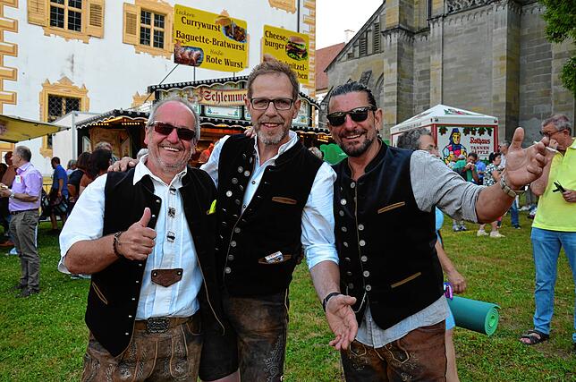 Hardy Obert, Reinhard Merkel und Harald Schweinfurth aus Muggensturm (von links) verfolgen von Goisern schon seit Jahren.