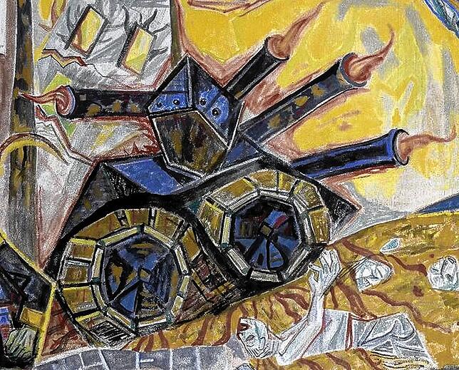 Bild 5: In Singen hängt das einzige erhaltene Wandbild von Otto Dix: Was sagt es über unsere Zeit?