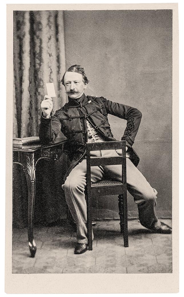 Carte-de-visite aus dem Fotoatelier E. Lange, um 1865, Kopenhagen.