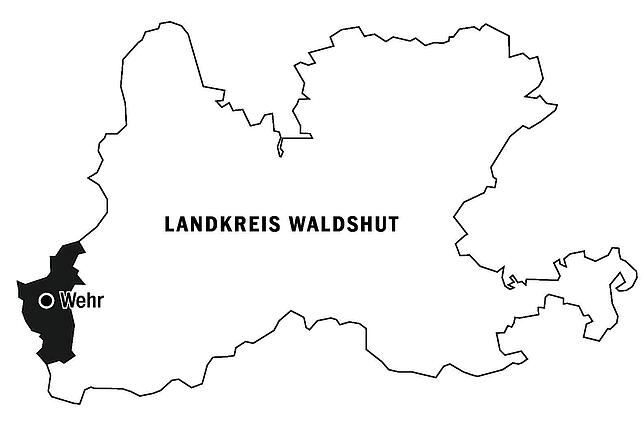 Wehr ist die westlichste Gemeinde im Kreis Waldshut.