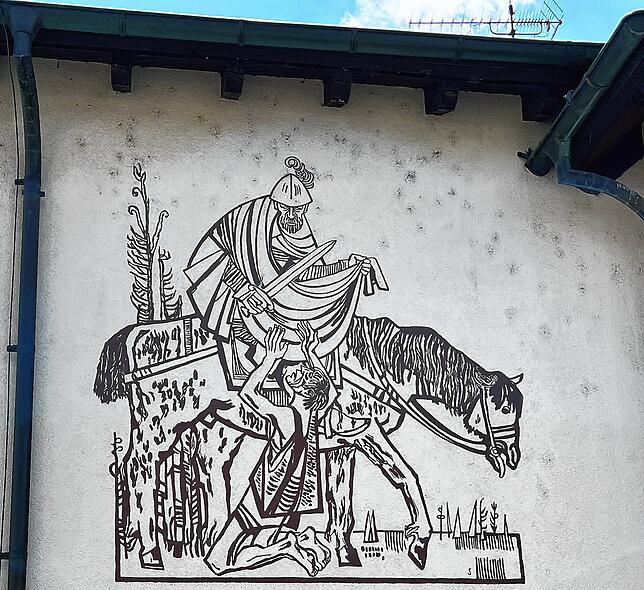 Ein Mann auf einem Pferd. Vor ihm ein Mann auf Knien. Fast jedes Kind kennt dieses Geschichte. Welche Szene ist hier zu sehen?