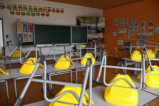 Ein Klassenzimmer der Korbinian-Brodmann-Schule.