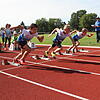 Zum Auftakt der Stadtmeisterschaft begannen die Kinder mit dem 50-Meter-Lauf.