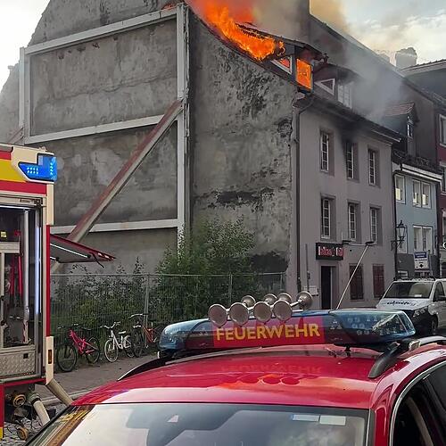 Brand in der Villinger Innenstadt
