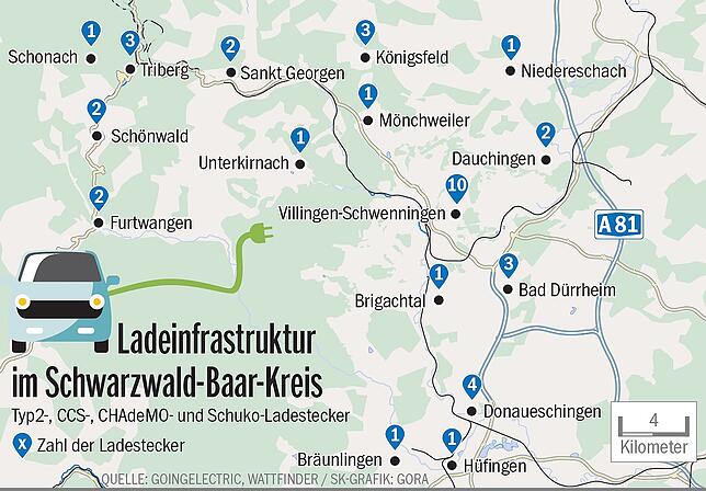 Bild 3: Mindestens eine Ladesäule in jeder Gemeinde: Die Reichweitenangst im Elektroauto ist im Alltag unbegründet
