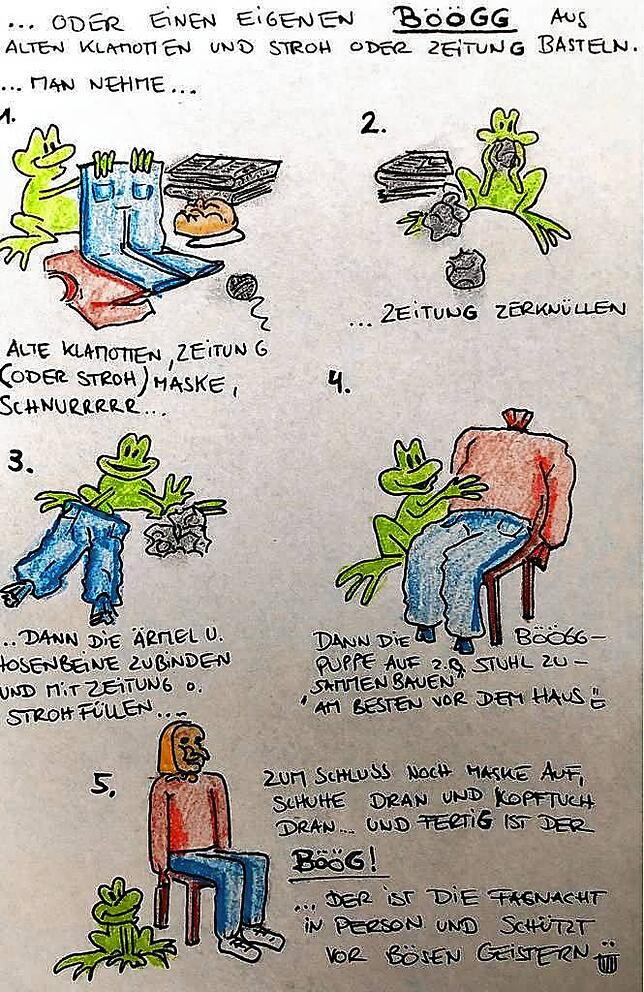 Zusätzlich zur Anleitung für den Narrensamen können auch ältere Narren ihren eigenen Bög herstellen.