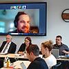Sven Killinger (Geschäftsführer Greenventory GmbH) stellte über eine Video-Schalte die Ergebnisse aus der kommunalen Wärmeplanung vor. ...