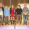 Sie sorgen im Museum Art-Plus für einen wunderbar unterhaltsamen Abend: Moderator Elias Raatz (von links), die Slammer Malte Küppers, ...