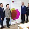 Sie freuen sich über das neue Logo für das Innocamp (von links): Alejandro Palacios-Tovar, Geschäftsführer der Wirtschaftsförderung, ...
