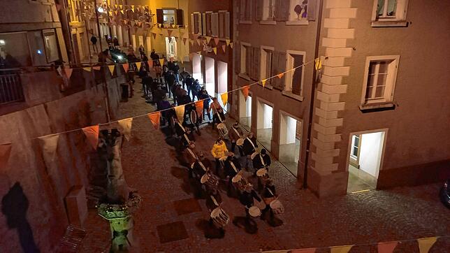 Tschättermusik am Ersten Faißen in Laufenburg (10. Februar 2022).