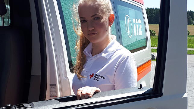Franziska Reichmann beim Freiwilligen sozialen Jahr beim VS-Rot-Kreuz.