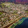 Ludwigshafen im Dezember 2022 aus der Luft. Rechts am Bildrand sind Rathaus und Hafen zu sehen.