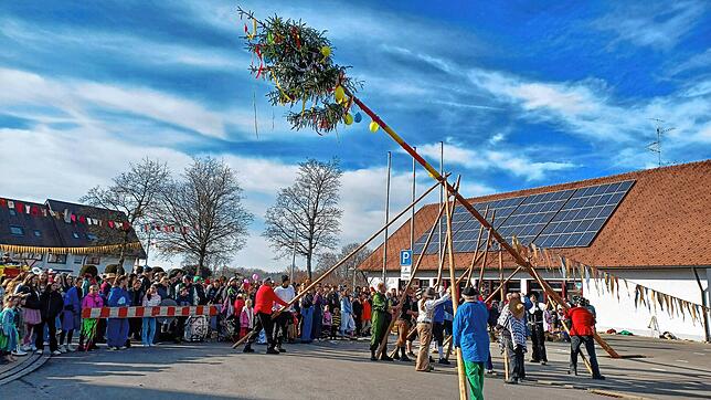 Umzug und Narrenbaumstellen in Kluftern.