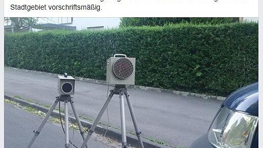 So warnt Singens Stadtverwaltung vor mobilen Blitzern. Bild: Screenshot Facebook