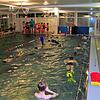 Im Becken geht es schon einmal eng zu: Das Bild zeigt eine Trainingseinheit der Schnorcheltaucher der Mooser DLRG-Ortsgruppe im ...