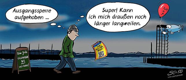 Bild 39: Die Karikatur der Woche: Wie weit weg ist noch zu nah dran?