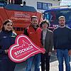 Jessica Puga-Reichle vom Ortsverband Stockach des THW, Unternehmer Andreas Meier, Wirtschaftsförderin Regina Schlecker, Kämmerer ...