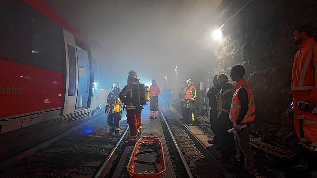 Bild 7: Schwarzwaldbahn: 250 Einsatzkräfte proben Ernstfall im Sommerauer Tunnel