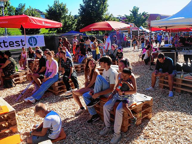 Auf dem Gelände des Flow Festivals an der Stadthalle im Sommer 2022.