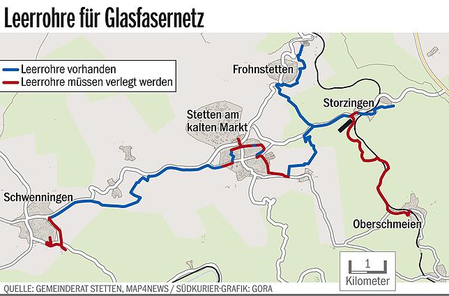 Bild 1: Das Glasfasernetz wächst: Nun bekommen auch Stetten und Schwenningen das schnelle Internet
