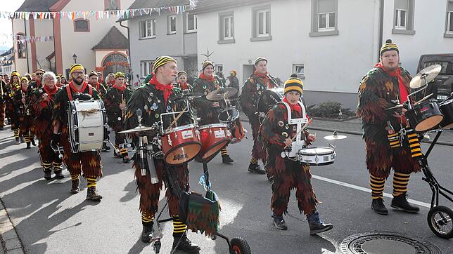 Bild 33: Seenarrentreffen in Dettingen: Auf dem Dorfplatz steht jetzt der Narrenbaum
