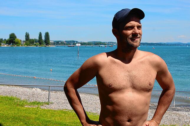 Richard Eidner ist selbst Schwimmmeister in der Meersburger Therme. Sein Lieblingsstrandbad ist allerdings das Aquastaad. „Man hat ...