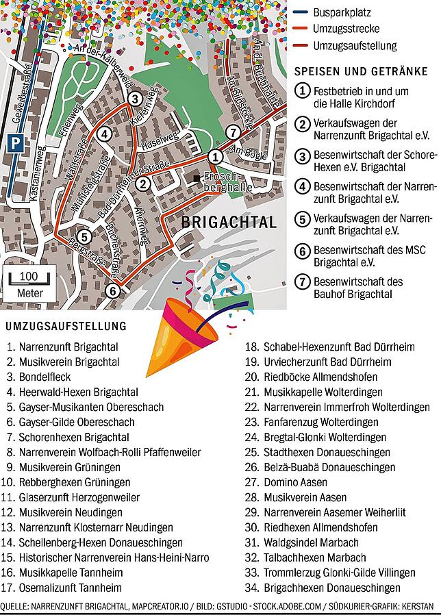 Bild 1: Fest der Narren in Brigachtal: parken, anreisen, feiern