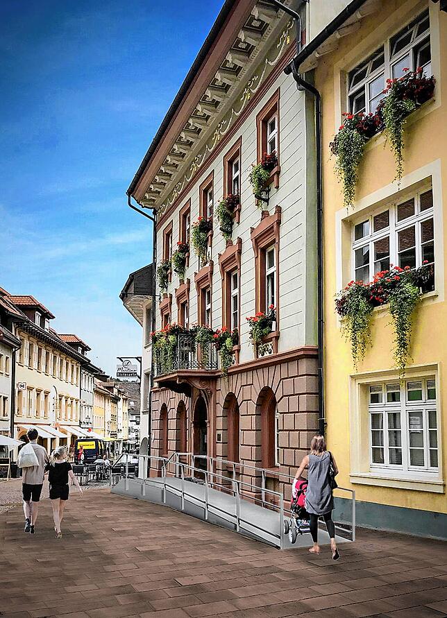 Diese Visualisierung des Hochbauamts der Stadt Waldshut-Tiengen aus dem Jahr 2019 zeigt, wie die Rampe hätte aussehen können. Der ...